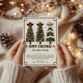 ハウディクリスマスカウズプリントウェスタンクリスマスカード シーズンカード