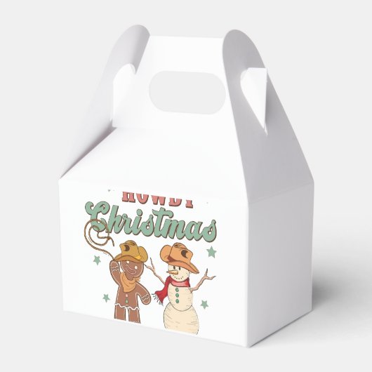 ハウディクリスマスグルービーカウボーイ雪だるまウェスターおもしろい フェイバーボックス (裏面サイド)