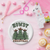 ハウディクリスマスサボスウェスタンクリスマス ペーパープレート (パーティー)