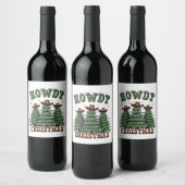 ハウディクリスマスサボスウェスタンクリスマス ワインラベル (ボトル)