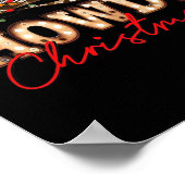 ハウディクリスマスサンタキュートヒョウ西女性のカーボーイ ポスター (角)