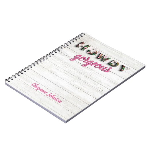 ハウディゴージャスカントリーウエスタンシックフローラ ノートブック (左側)