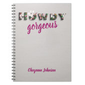 ハウディゴージャスナチュラルリネンシックフローラ ノートブック (正面)