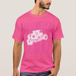 ハウディサザンウェスタンガールカントリーロデオピンクカウズ Tシャツ