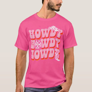ハウディサザンウェスタンガールカントリーロデオピンクカウズ Tシャツ