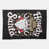 ハウディサンタウェスタンカウボーイロデオクリスマスプレゼント キッチンタオル (横)