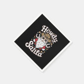 ハウディサンタウェスタンカウボーイロデオクリスマスプレゼント スタンダードカクテルナプキン (角)