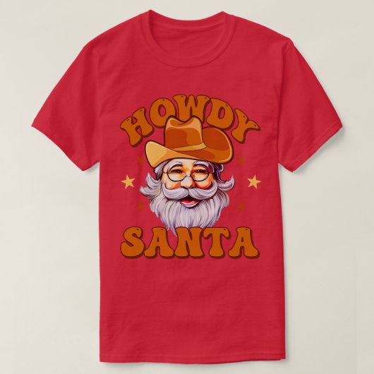 ハウディサンタカウボーイサンタ1 Tシャツ (デザイン正面)