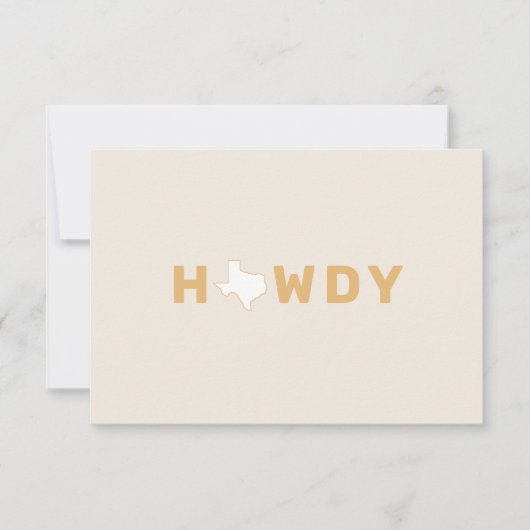 ハウディテキサス州空白のグリーティングカード カード (正面)