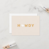 ハウディテキサス州空白のグリーティングカード カード (正面/裏面インサイチュ)