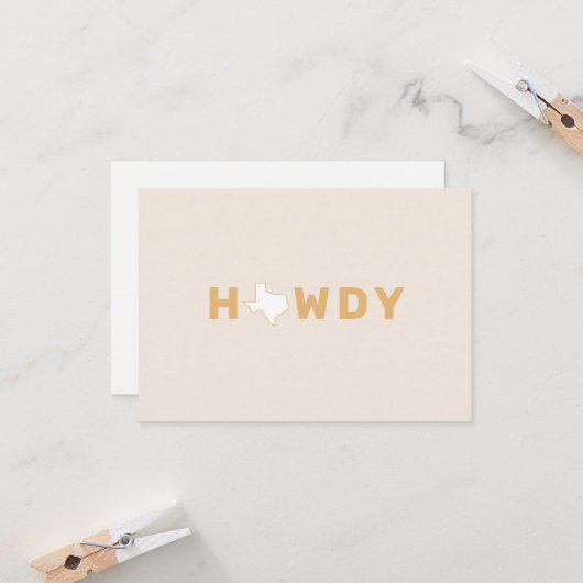 ハウディテキサス州空白のグリーティングカード カード (正面/裏面インサイチュ)