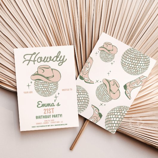 ハウディディスコバースデーパーティー招待状 招待状