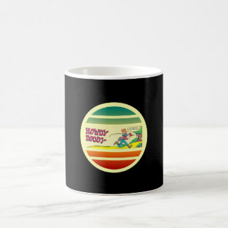 ハウディドゥーディ魚釣りレトロ漫画ブック コーヒーマグカップ