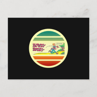 ハウディドゥーディ魚釣りレトロ漫画ブック ポストカード