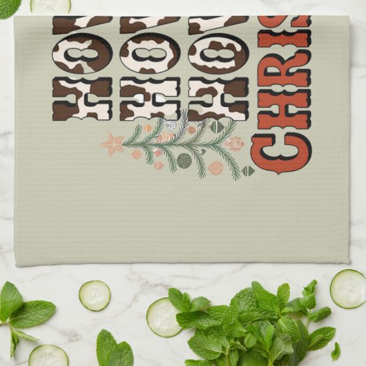 ハウディハウディクリスマスファミリークリスマスパーティーギフト キッチンタオル (折り畳み)