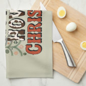 ハウディハウディクリスマスファミリークリスマスパーティーギフト キッチンタオル (四つ折り)