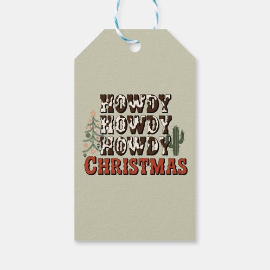 ハウディハウディクリスマスファミリークリスマスパーティーギフト ギフトタグ (裏面)