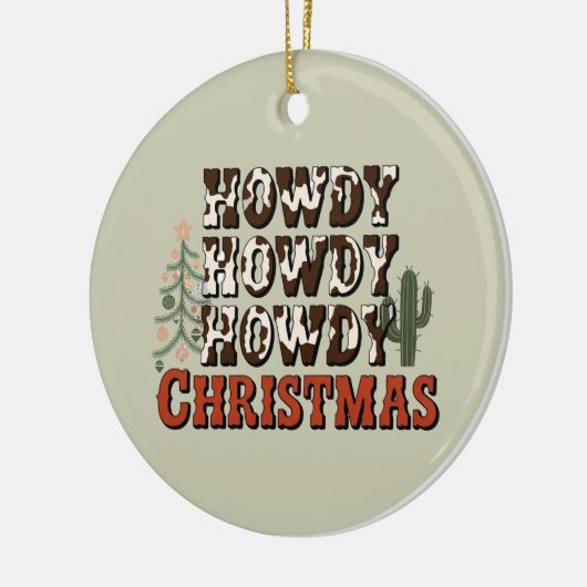 ハウディハウディクリスマスファミリークリスマスパーティーギフト セラミックオーナメント (左)