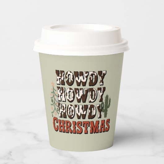 ハウディハウディクリスマスファミリークリスマスパーティーギフト 紙コップ (正面)
