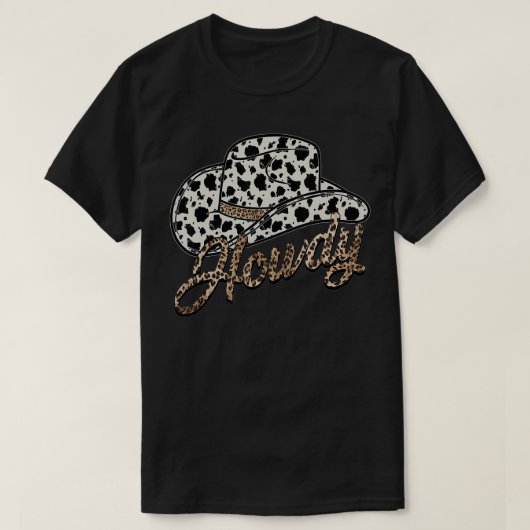 ハウディハニーハウディハニーハウディハニーヒョウ帽子 Tシャツ (デザイン正面)