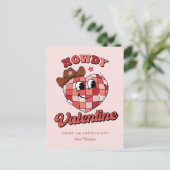 ハウディバレンタインかわいいディスコボールハートバレンタイン ポストカード (スタンド正面)