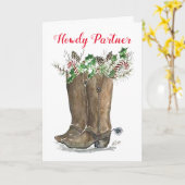 ハウディパートナークリスマスグリーティングカード カード (黄色い花)