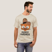 ハウディパートナー!漫画の口ひげ猫 セニョール・ガトー™ Tシャツ (正面フル)