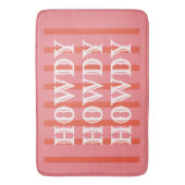 ハウディピンクストライプのカラフルおもしろい バスマット (正面縦)