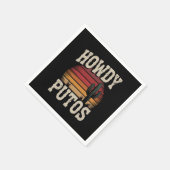 ハウディプトスおもしろいサボスレトロヴィンテージ スタンダードカクテルナプキン (角)