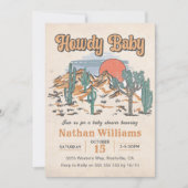 ハウディベビーカウボーイウェスタンベビーシャワー 招待状 (正面)