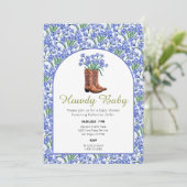 ハウディベビーブルーボンネットカウボーイウェスタン 招待状 (スタンド正面)