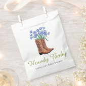 ハウディベビーブルーボンネットカウボーイベビーシャワー フェイバーバッグ (クリップ留めされた状態)