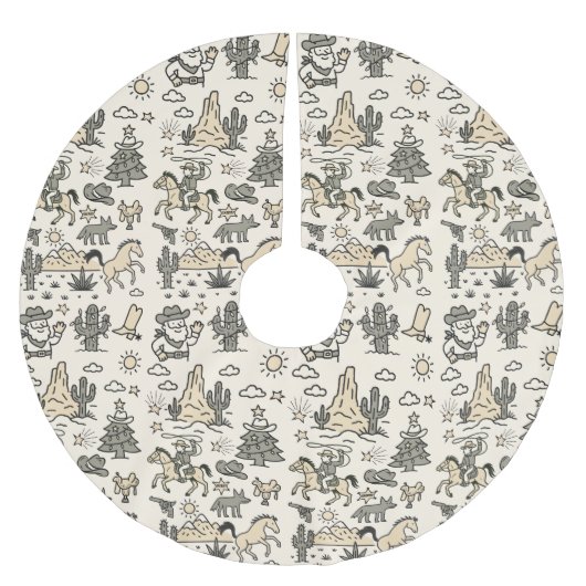 ハウディホリデーズカウボーイウェスタンハンドドロッド ブラッシュドポリエステルツリースカート (正面)