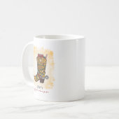 ハウディホリデーズクリスマスライトカウボーイブーツ コーヒーマグカップ (正面左)