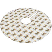 ハウディホリデーズクリスマスライトカウボーイブーツ ブラッシュドポリエステルツリースカート (アングル)