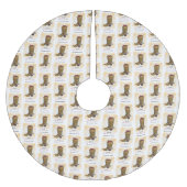 ハウディホリデーズクリスマスライトカウボーイブーツ ブラッシュドポリエステルツリースカート (正面)