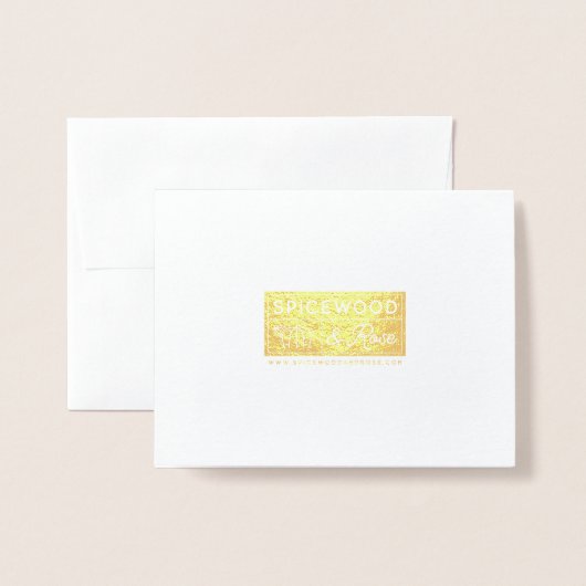 ハウディホリデーズテキサス州クリスマスグリーティングカード 箔カード (裏面封筒付き)