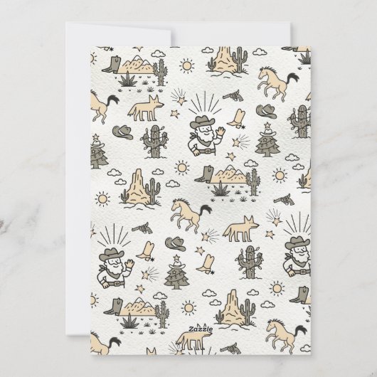 ハウディホリデーフォトウェスタン手描き投げ縄フレーム シーズンカード (裏面)