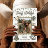 ハウディホリデーフォトウェスタン手描き投げ縄フレーム シーズンカード