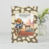 ハウディホーウィーズの最初の誕生日アニマルプリント 招待状 (スタンド正面)