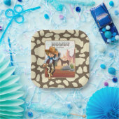 ハウディホーウィーズ最初の誕生日アニマルプリント紙プラン ペーパープレート (パーティー)