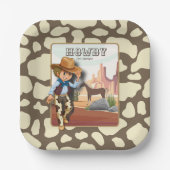 ハウディホーウィーズ最初の誕生日アニマルプリント紙プラン ペーパープレート (正面)