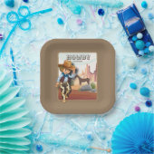 ハウディホーウィーズ最初の誕生日アニマルプリント紙プラン ペーパープレート (パーティー)