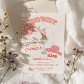 ハウディマルティーニ21歳の誕生日女性のカーボーイ 招待状