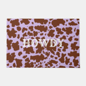 ハウディモダン薄紫牛の皮膚パターン ドアマット (正面)