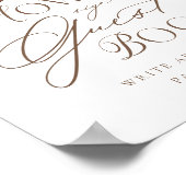 ハウディワイルドウェスタン男の赤ちゃんシャワーゲストブックサイン ポスター (角)