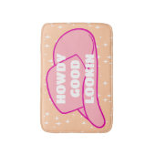 ハウディーグッドルックインランチャーカウボーイハットピーチ バスマット (正面縦)