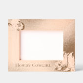 ハウディ女性のカーボーイウエスタンハットアンドブーツ レーザー彫刻フレーム (正面)