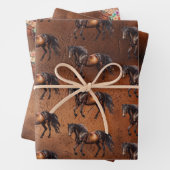 ハウディ女性のカーボーイウエスタンホースフローラサドル ラッピングペーパーシート (インサイチュ)