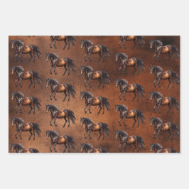 ハウディ女性のカーボーイウエスタンホースフローラサドル ラッピングペーパーシート